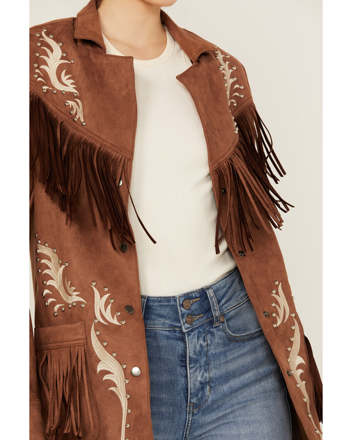 Rock & Rock Denim Women's Suede Fringe Jacket | Boot Barn