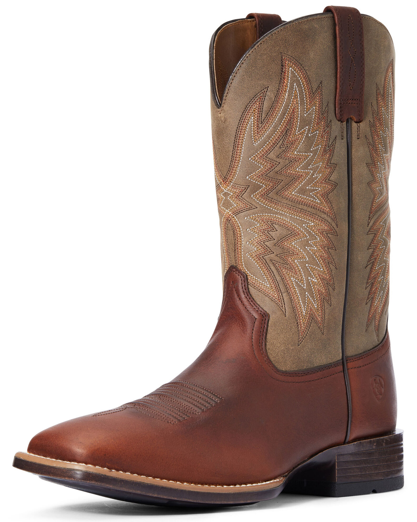 Image #1 - Ariat Men's Valor Western Performance Boots - Broad Square Toe, Brown, hi-res