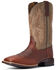 Image #1 - Ariat Men's Valor Western Performance Boots - Broad Square Toe, Brown, hi-res
