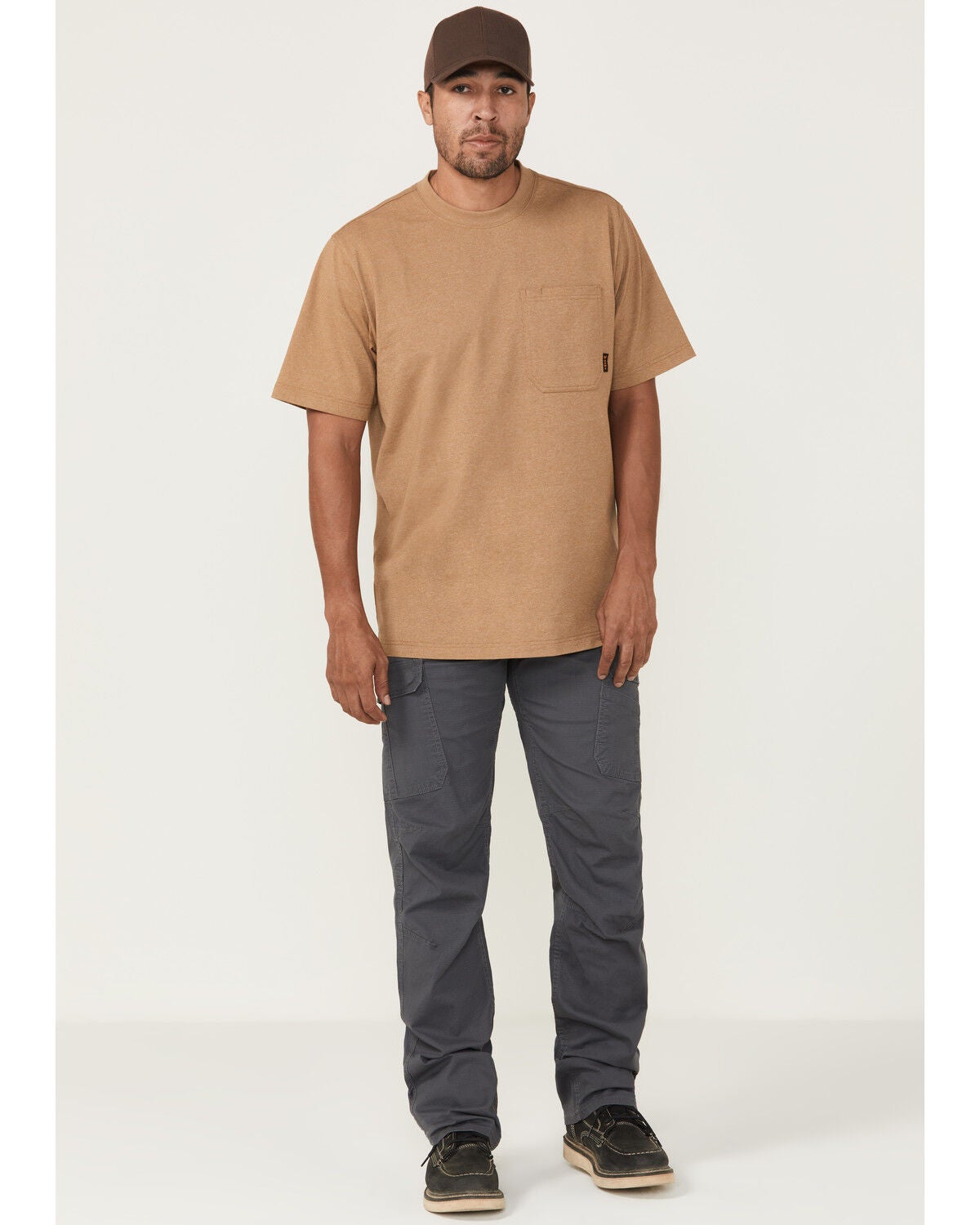 Hawx Men's Armstrong Cargo Ripstop Stretch Denim Work Pants, Charcoal, hi-res