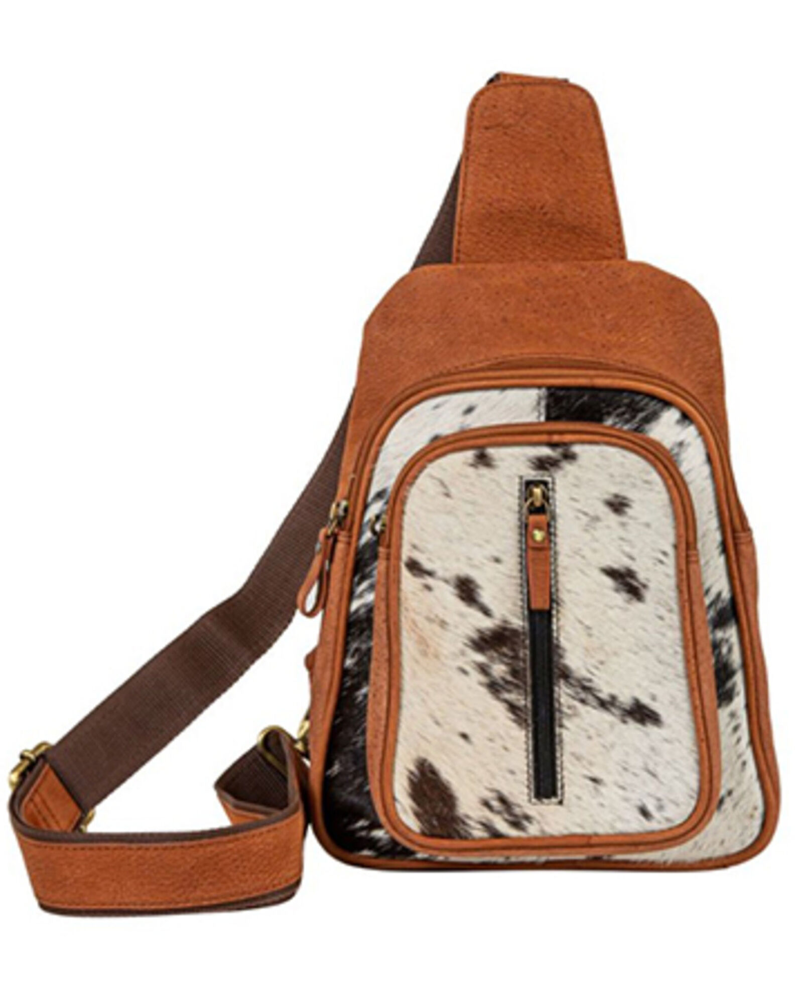 Wild West Purse Sling Shoulder Strap Brown Leather Bag Western