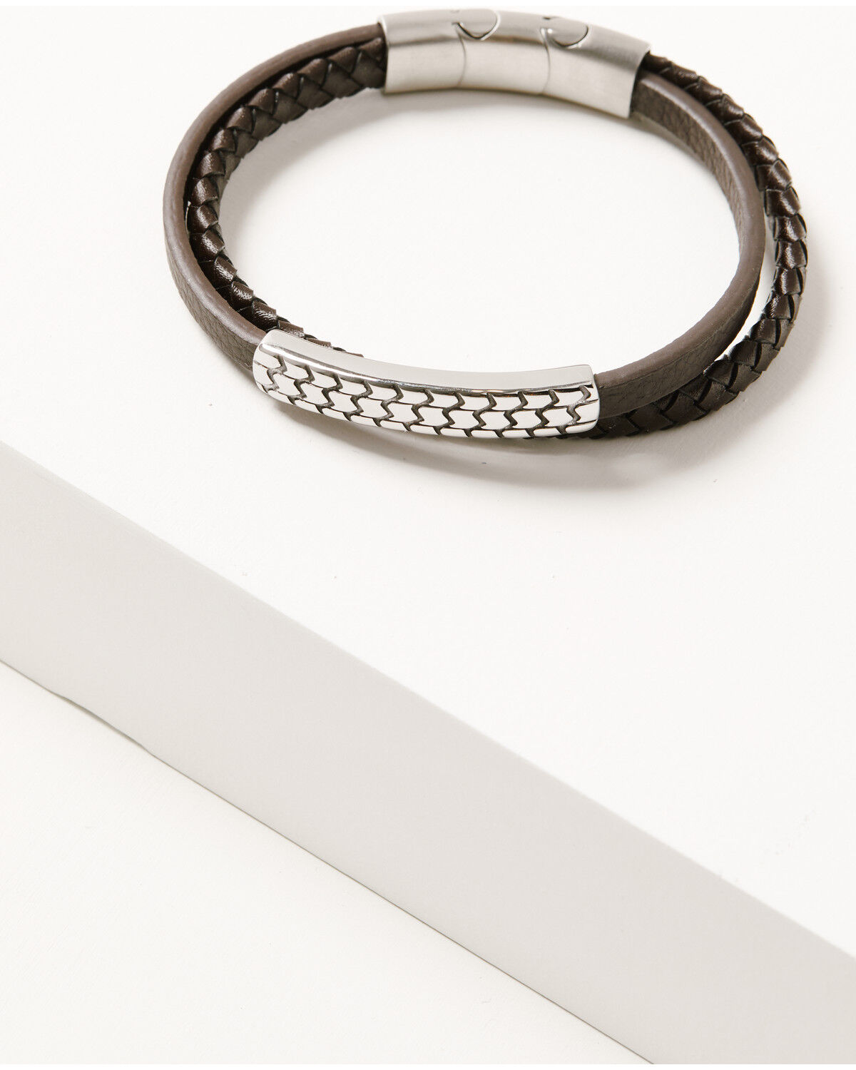 Image #1 - Cody James Men's Adjustable Leather Bracelet, Black, hi-res
