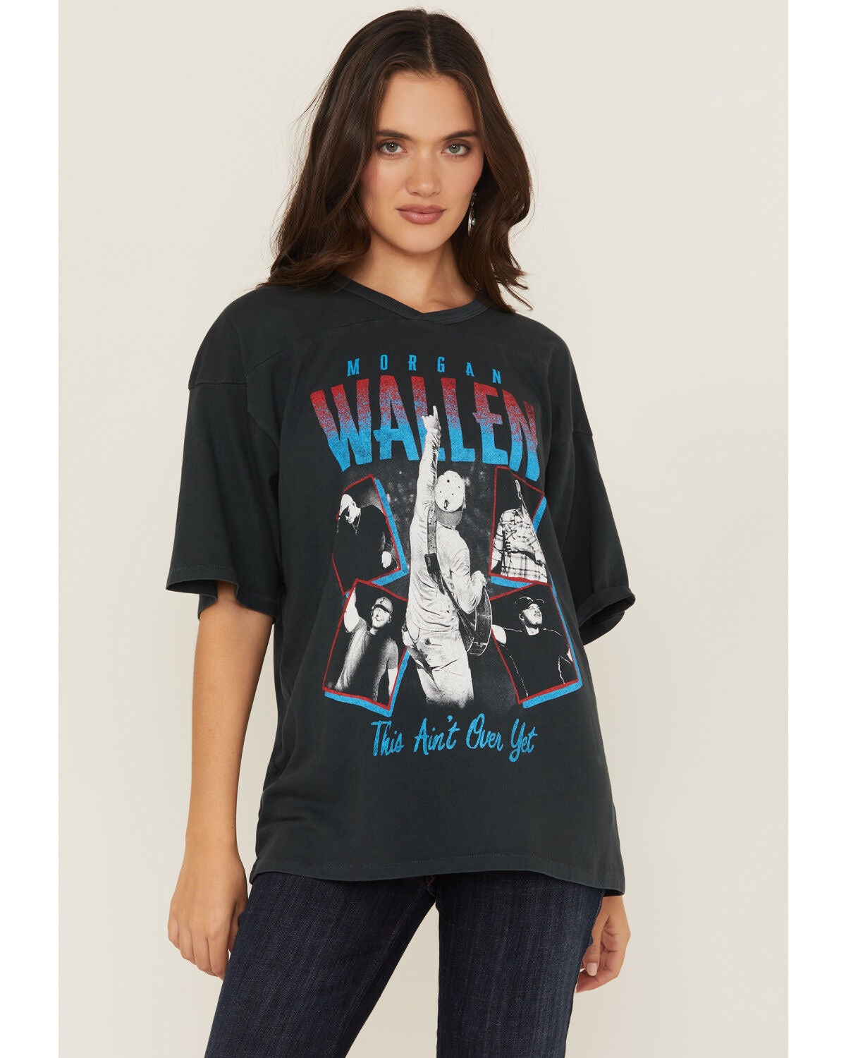 Day Dreamer Women's Morgan Wallen Short Sleeve Concert Tee, Black, hi-res