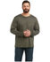 Image #1 - Ariat Men's Rebar Workman American Flag Graphic Work Shirt, Sage, hi-res