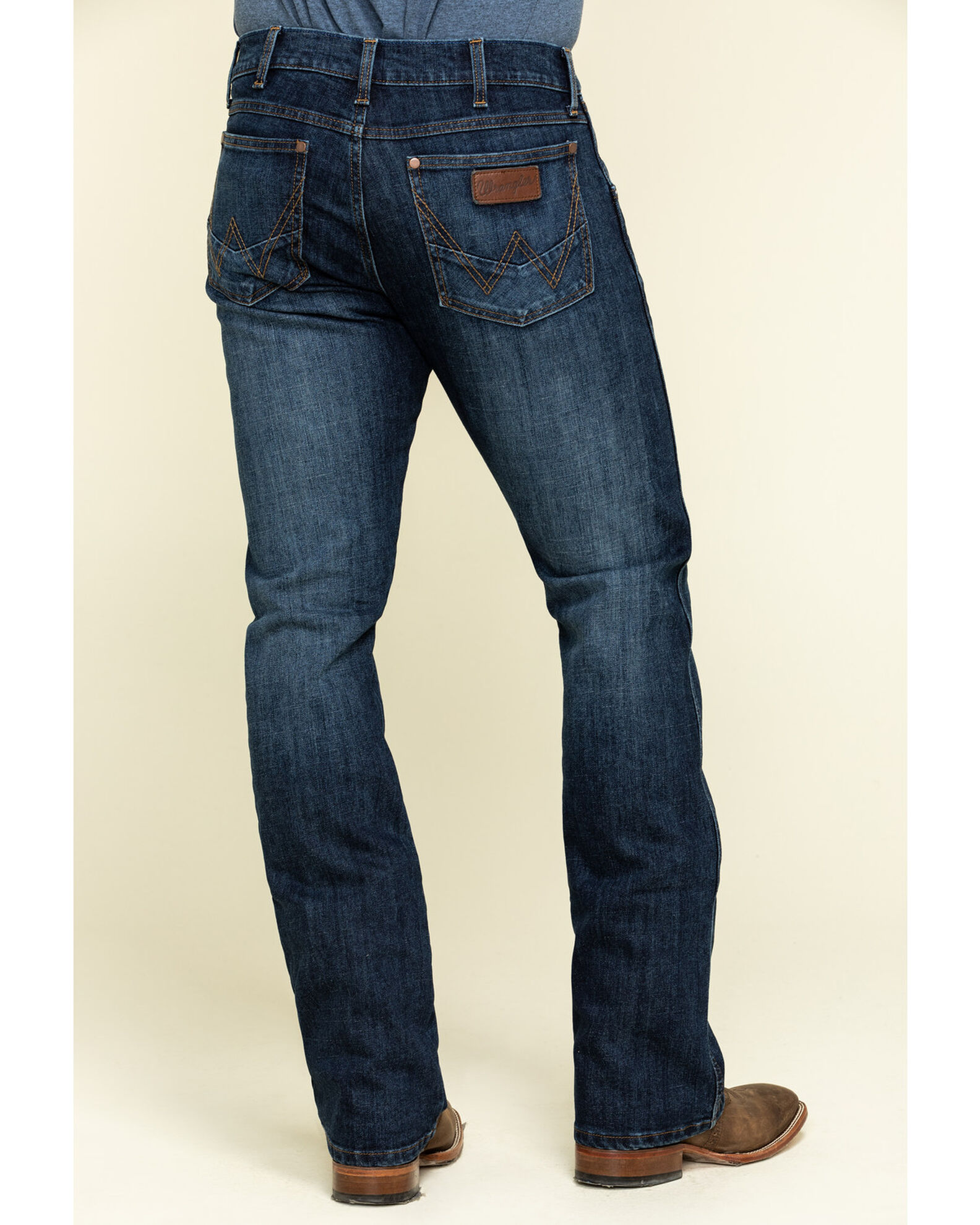 Wrangler Retro Men's Bronc Dark Stretch Slim Bootcut Jeans