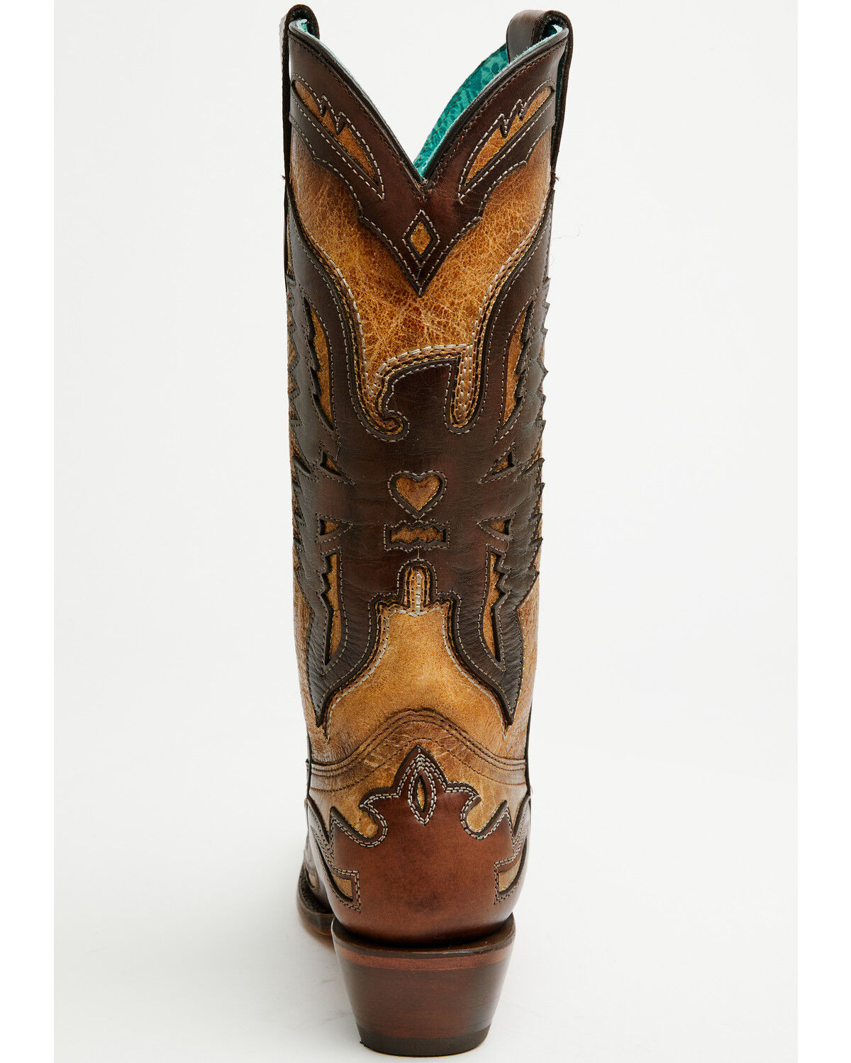 Image #5 - Corral Women's Eagle Overlay Tall Western Boots - Snip Toe, Sand, hi-res