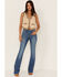 Idyllwind Women's Embroidered Floral Suede Vest, Tan, hi-res