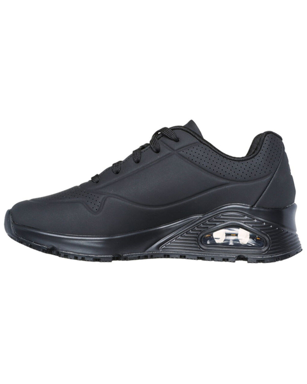 Image #2 - Skechers Women's Relaxed Fit Uno Sr Work Shoes - Round Toe, Black, hi-res