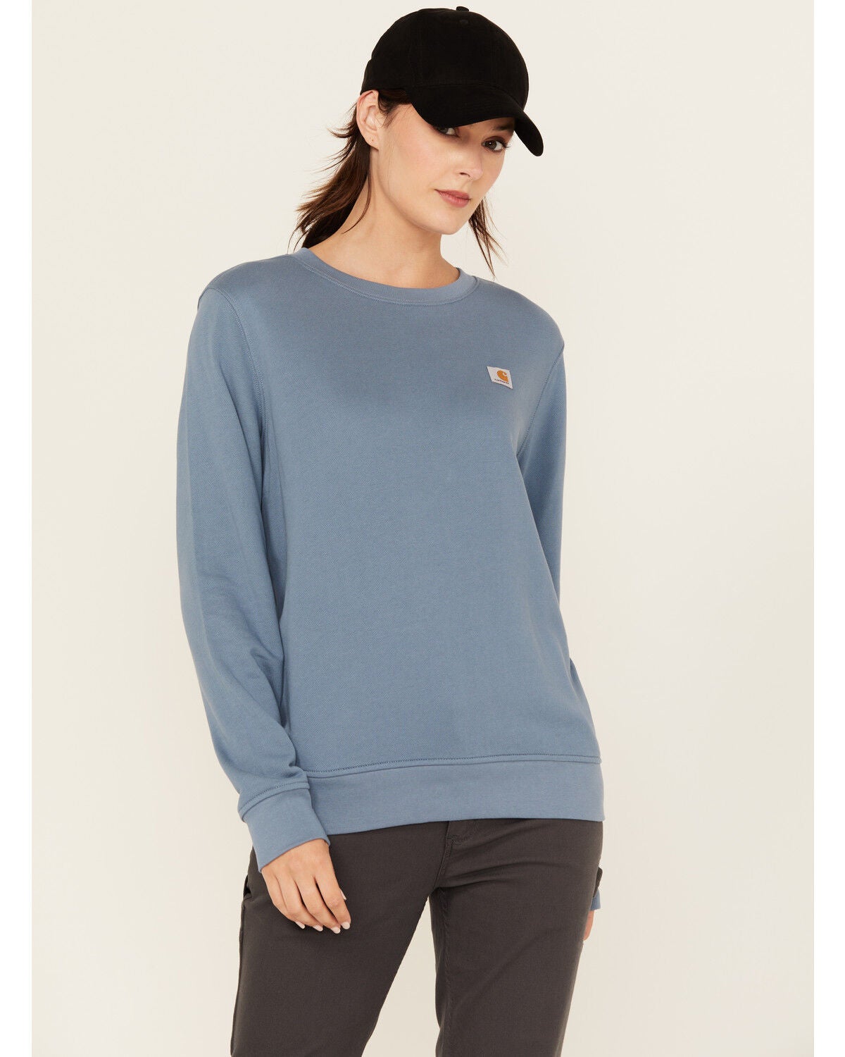 Carhartt Women's Tencel&trade; Fiber Series Relaxed Fit Sweatshirt, Light Blue, hi-res