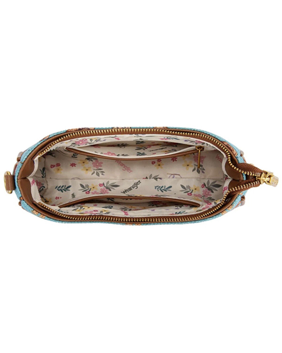 Image #2 - Wrangler Women's Western Print Embellished Shoulder Bag, Turquoise, hi-res