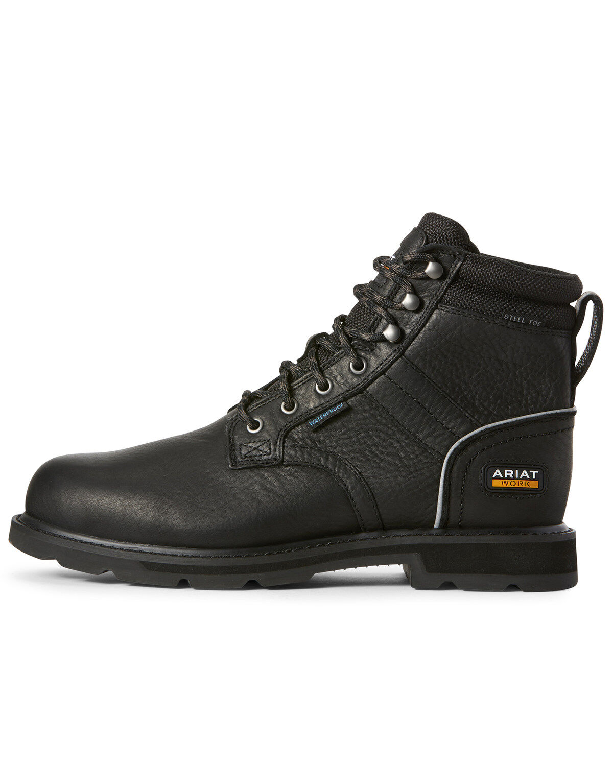 Image #2 - Ariat Men's Groundbreaker Waterproof Work Boots - Steel Toe, Brown, hi-res