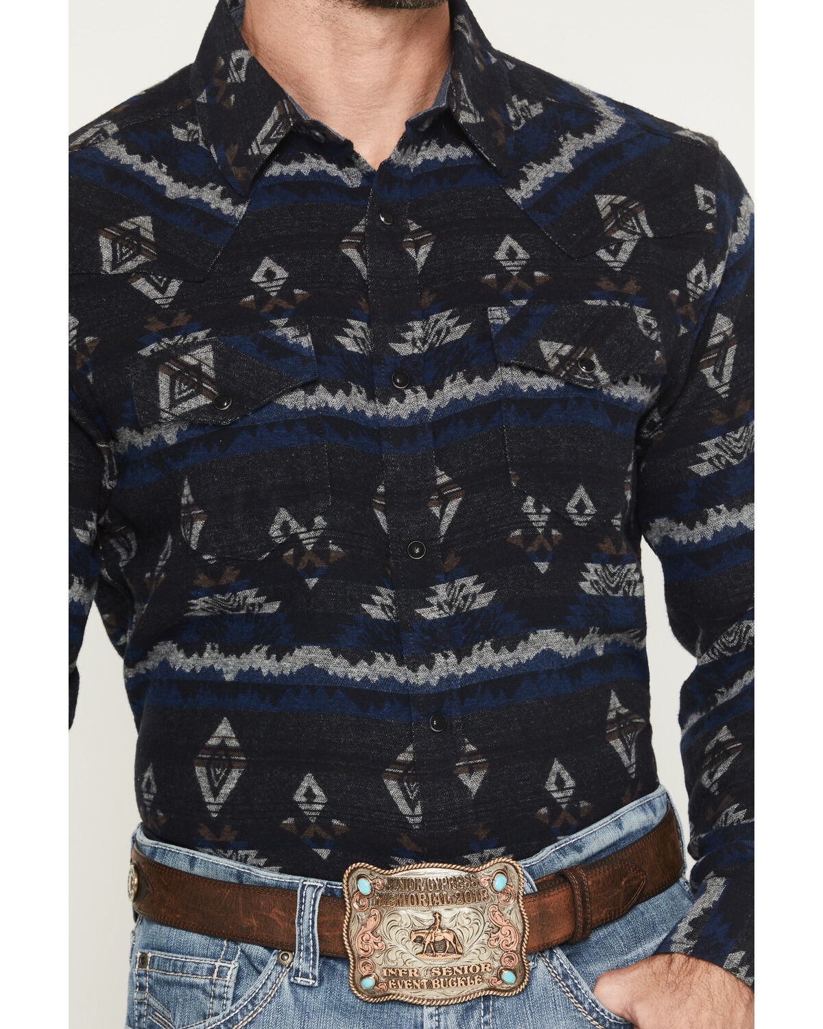 Product Name:  Cody James Men's Ironwood Southwestern Striped Long Sleeve Snap Flannel Shirt