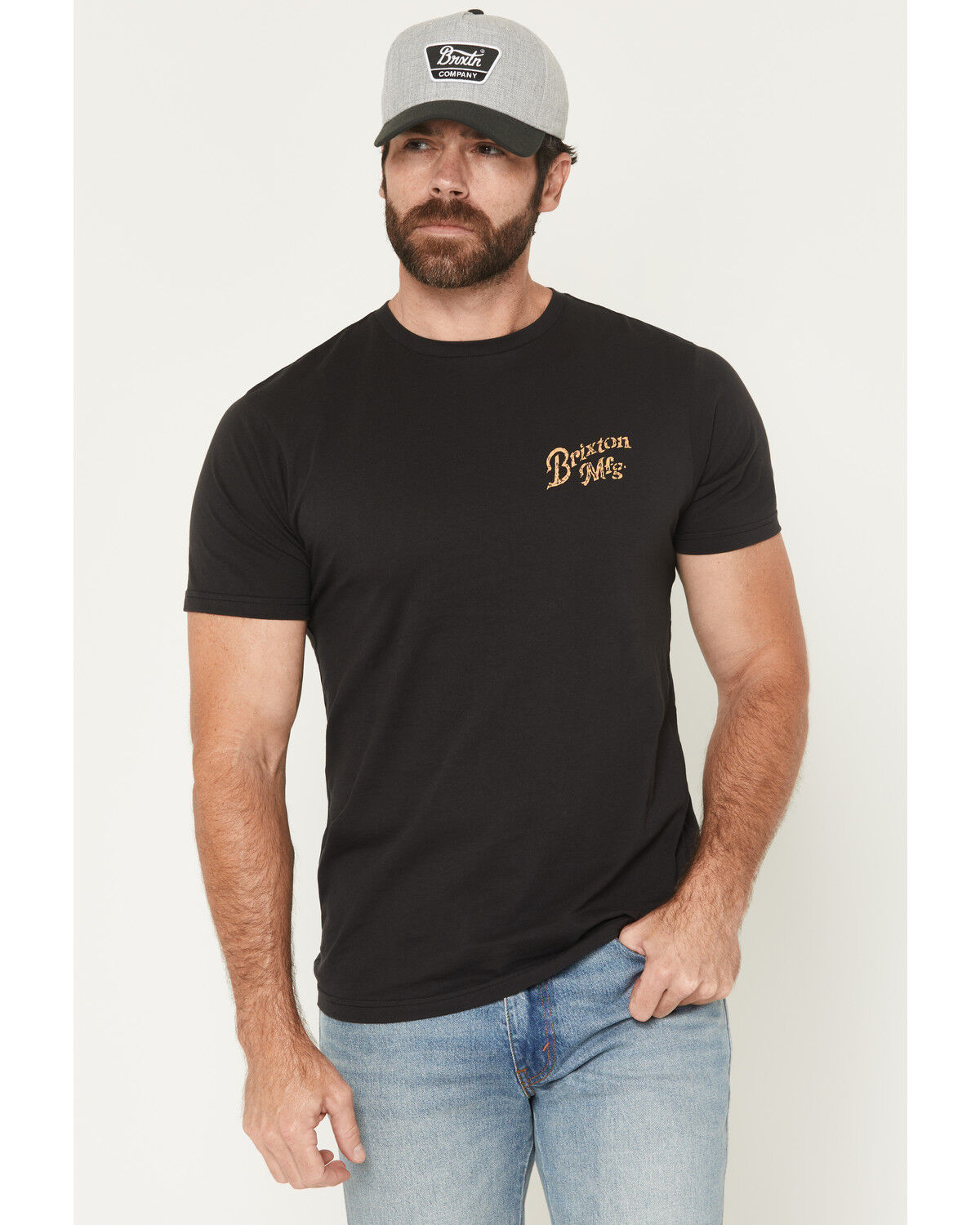 Image #2 - Brixton Men's Rothwell Short Sleeve Graphic T-Shirt, Black, hi-res