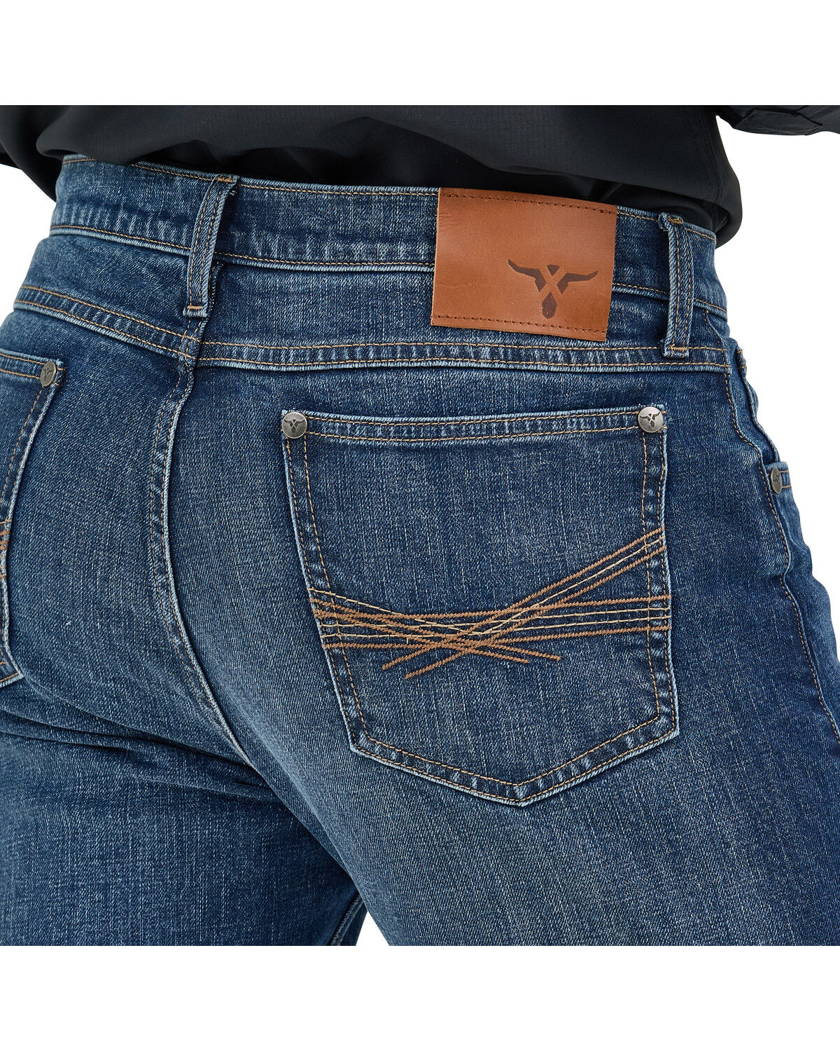 Image #2 - Wrangler 20X Men's 44MWX Pepperstone Dark Wash Slim Straight Stretch Denim Jeans, Dark Wash, hi-res