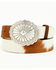 Image #2 - Stetson Women's Hair-On-Hide Southwestern Buckle Belt, Brown, hi-res
