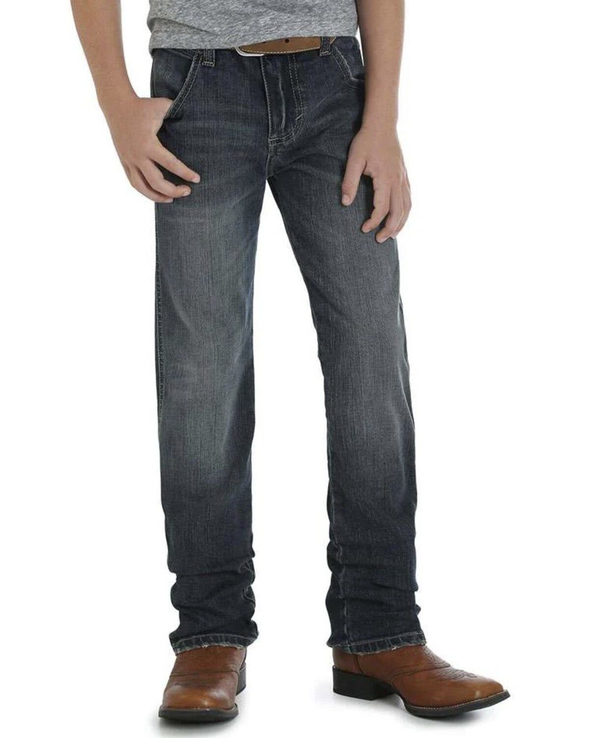Image #2 - Wrangler Retro Toddler Boys' Jerome Slim Straight Jeans, Indigo, hi-res