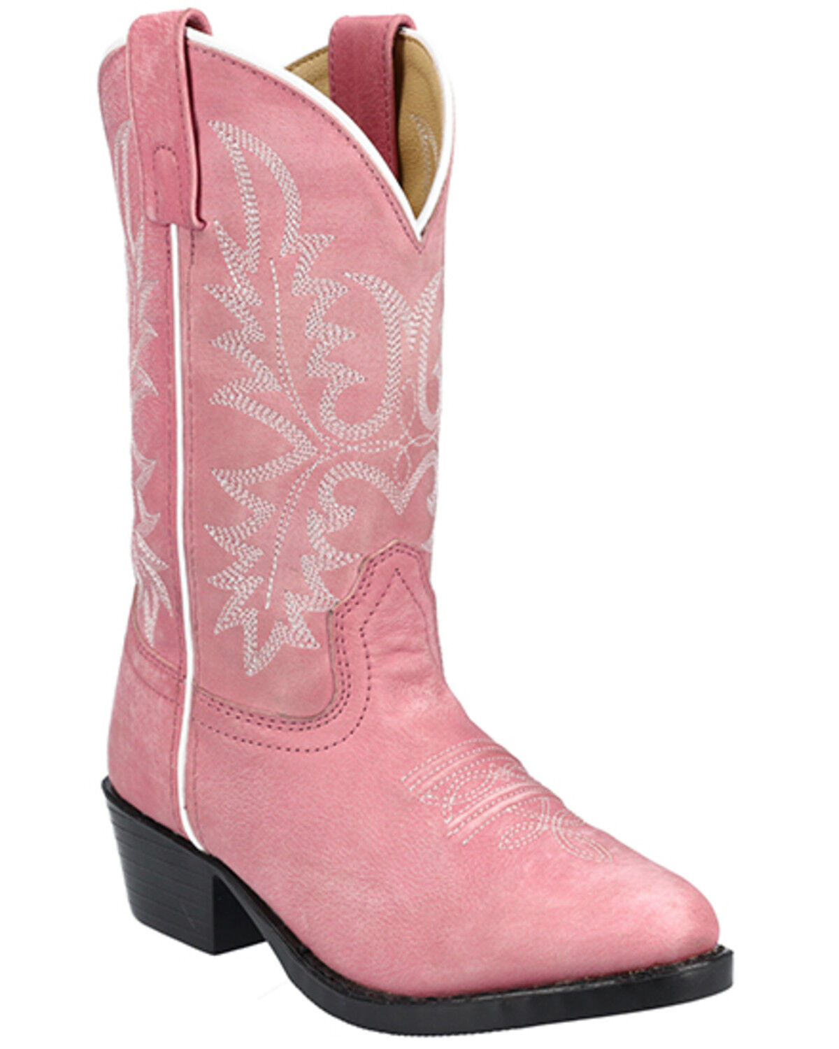 Image #1 - Smoky Mountain Little Girls' Denver Western Boots - Round Toe, Pink, hi-res