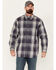 Image #1 - Carhartt Men's FR Force Rugged Flex® Plaid Print Long Sleeve Button-Down Western Work Shirt, Charcoal, hi-res