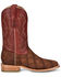Corral Men's Exotic Alligator Embroidered Western Boots - Broad Square Toe, Red, hi-res