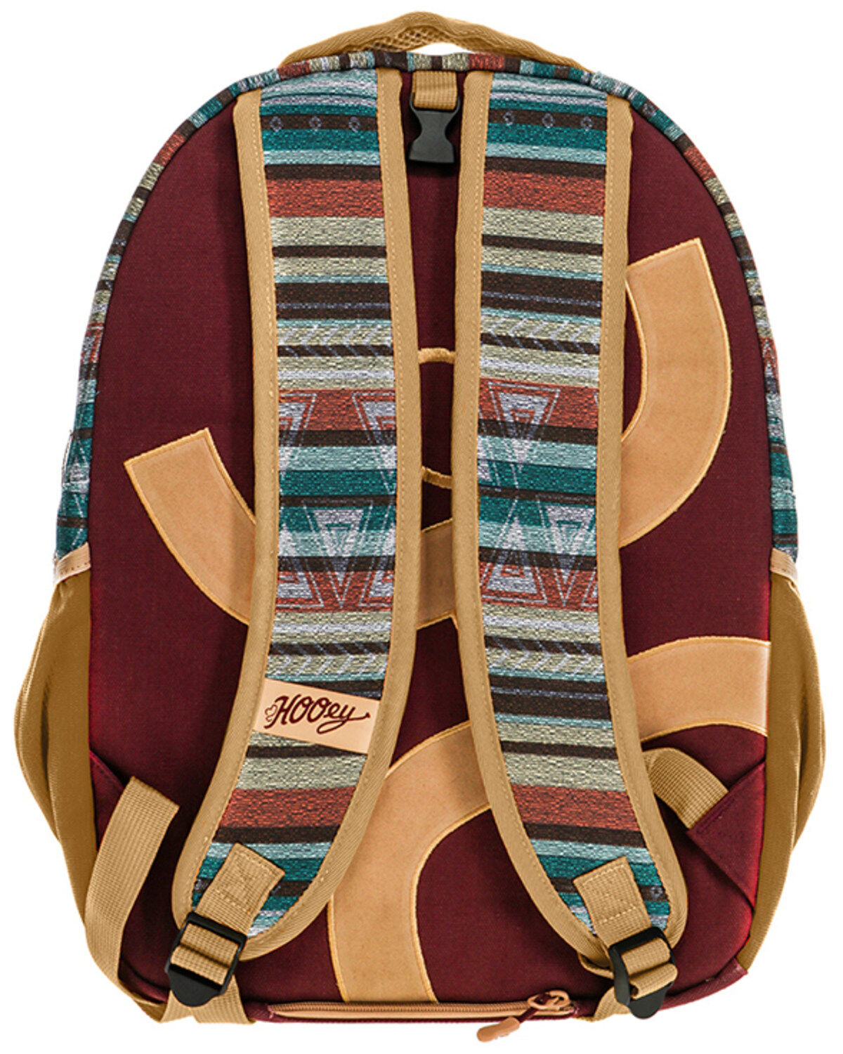 Image #2 - Hooey Recess Serape Striped Print Logo Backpack, Brown, hi-res