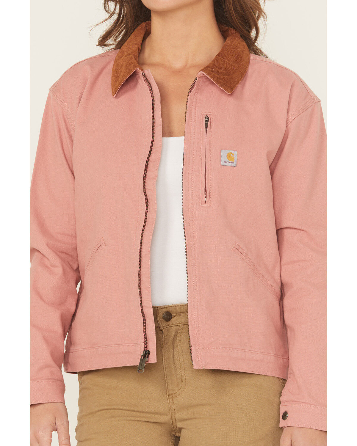 Image #3 - Carhartt Women's Rugged Flex® Loose Fit Canvas Detroit Jacket, , hi-res