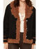 Image #3 - Idyllwind Women's Briggs Faux Suede Sherpa Blazer, Black, hi-res