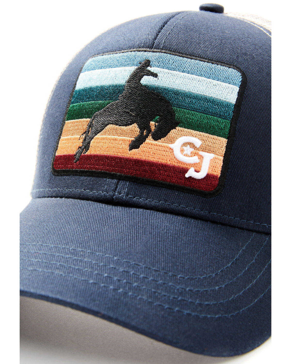 Image #2 - Cody James Men's Serape Bullrider Patch Ball Cap, Blue, hi-res