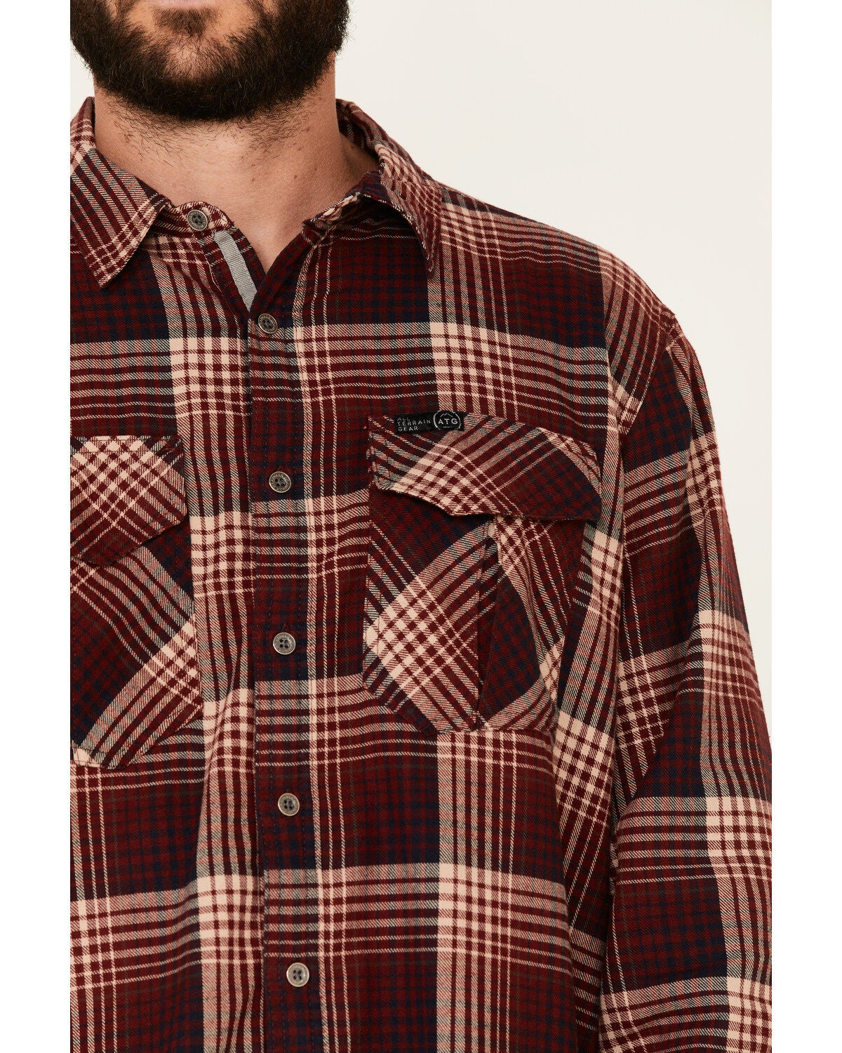 Wrangler Men's ATG Thermal-Lined Flannel Shirt - Coffee