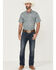 Image #2 - Cody James Men's Vista Paisley Print Short Sleeve Snap Western Shirt, Blue, hi-res