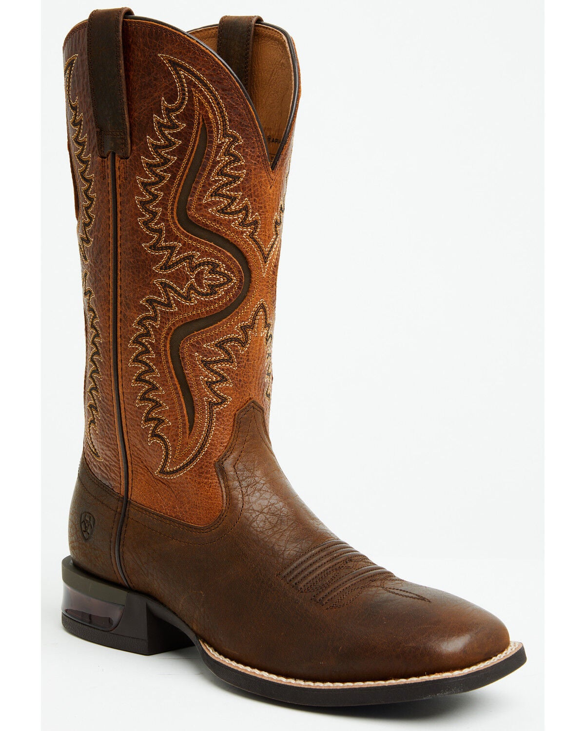 Image #1 - Ariat Men's Captivate Performance Western Boots - Broad Square Toe, Dark Brown, hi-res