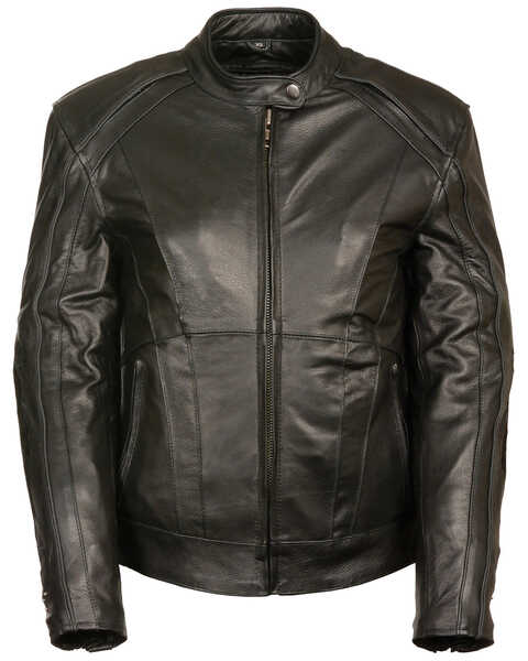 Milwaukee Leather Women's Stud & Wing Leather Jacket - 4XL, , hi-res