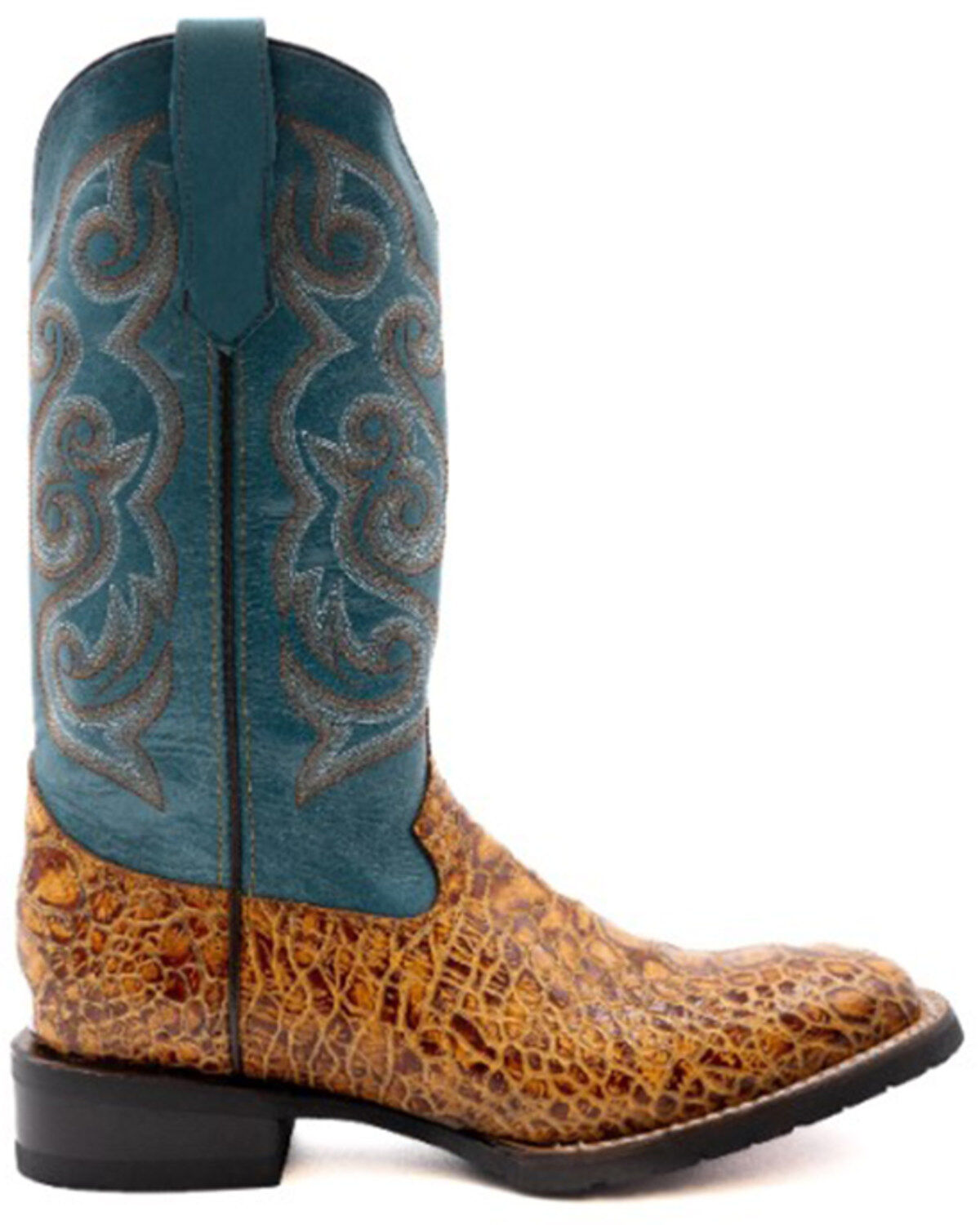 Image #2 - Ferrini Men's Kai Performance Western Boots - Broad Square Toe, Brown, hi-res