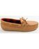 Minnetonka Genuine Moose with Fleece Lining Moccasins, Natural, hi-res