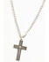 Image #2 - Cody James Men's Shiny Star Cross Necklace, Silver, hi-res