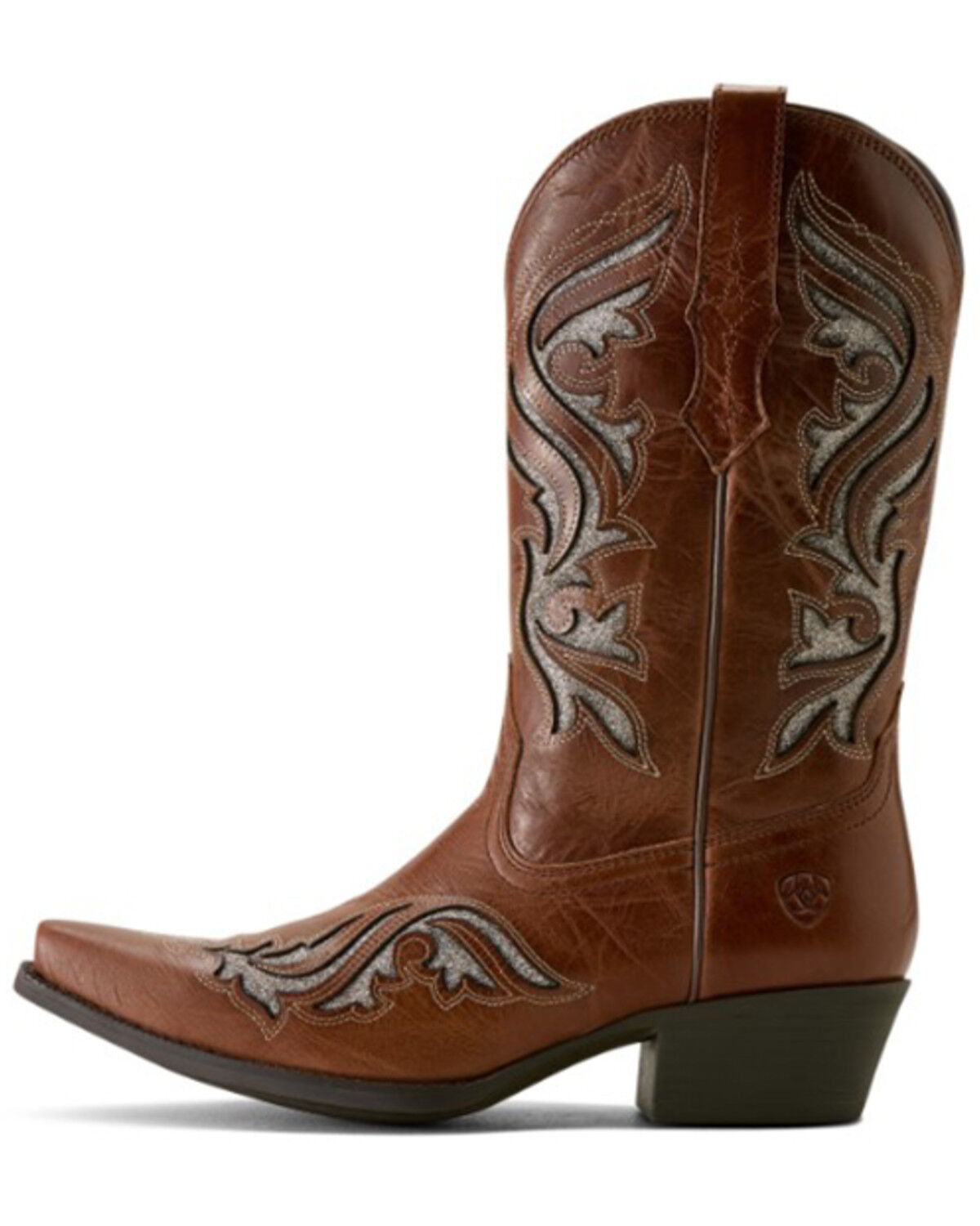 Image #3 - Ariat Women's Heritage Bliss Western Boots - Snip Toe, Brown, hi-res