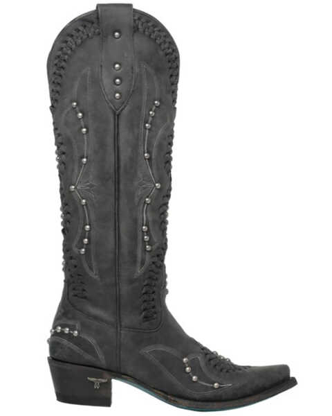 Lane Women's Cossette Studded Western Boots - Snip Toe, Jet Black, hi-res