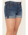 Levi's Youth Girls' Medium Wash Mid Rise Cuffed Denim Shorts, Blue, hi-res
