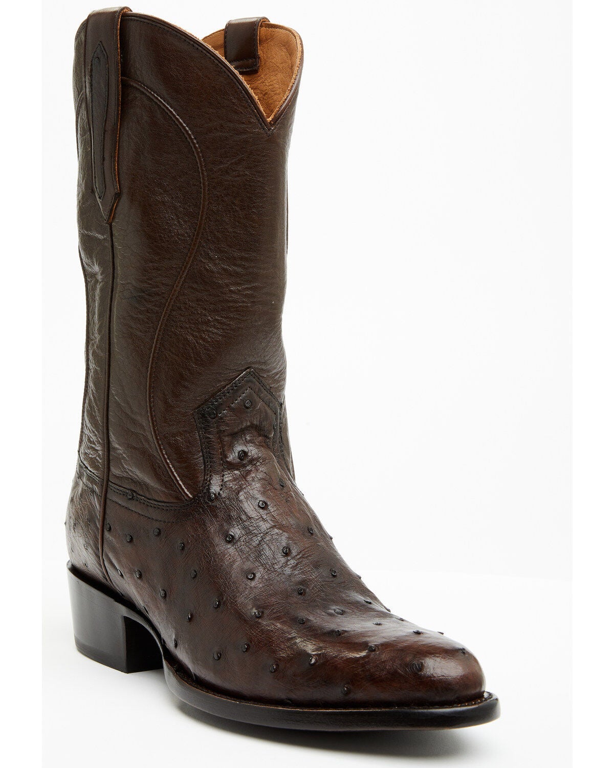 Cody James Black 1978&reg; Men's Chapman Exotic Full-Quill Ostrich Western Boots - Round Toe, Brown, hi-res