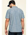 Image #2 - Hawx Men's Rancho Chambray Solid Short Sleeve Work Shirt, Blue, hi-res