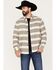 North River Men's Stripe Long Sleeve Button Down Flannel Shirt, Cream, hi-res