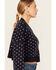Image #2 - Free People Women's Easy Street Solid Cropped Sweater, Navy, hi-res