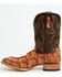Image #3 - Cody James Men's Exotic Pirarucu Western Boots - Broad Square Toe, Brandy Brown, hi-res