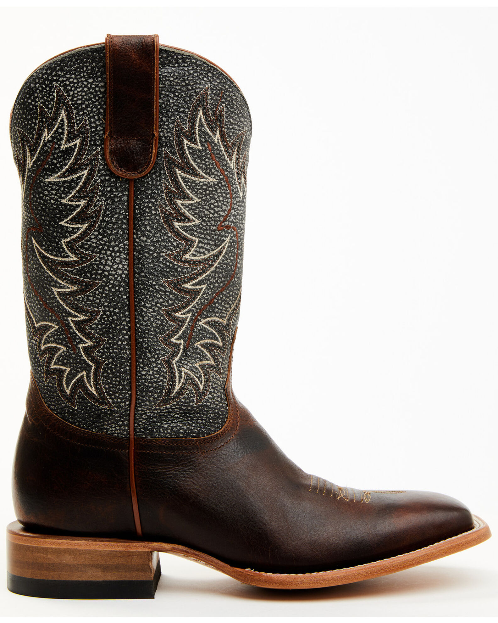 Image #4 - Cody James® Men's Montana Square Toe Western Boots, Brown, hi-res