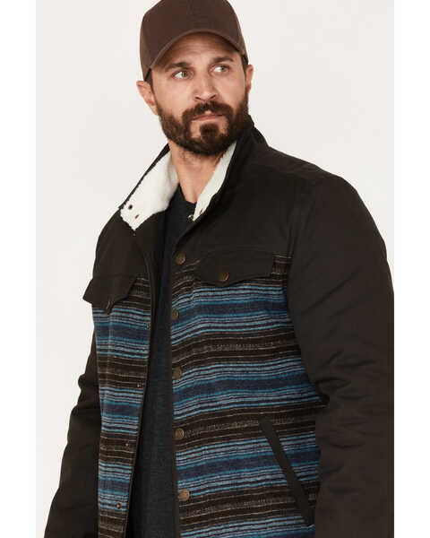 Image #2 - Powder River Outfitters Men's Serape Stripe Print Wool Snap Jacket, , hi-res