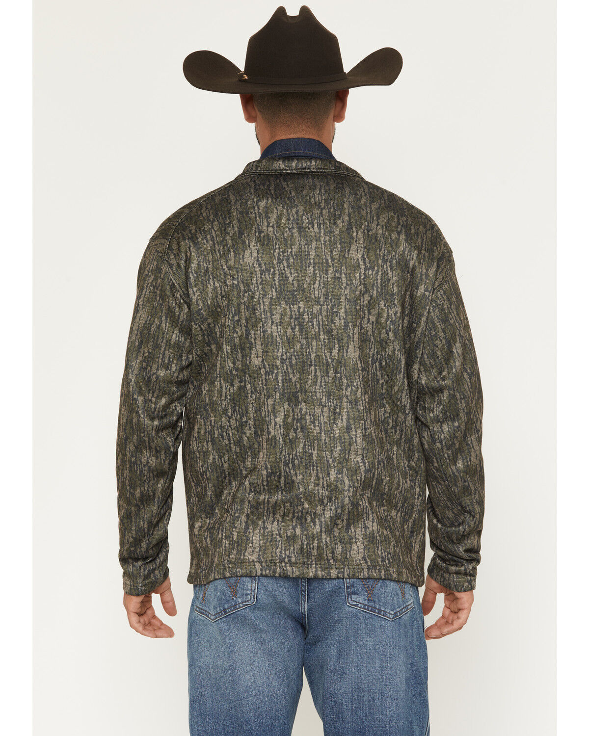 Image #4 - Ariat Men's Caldwell Camo Print 1/4 Zip Pullover Sweater, Green, hi-res