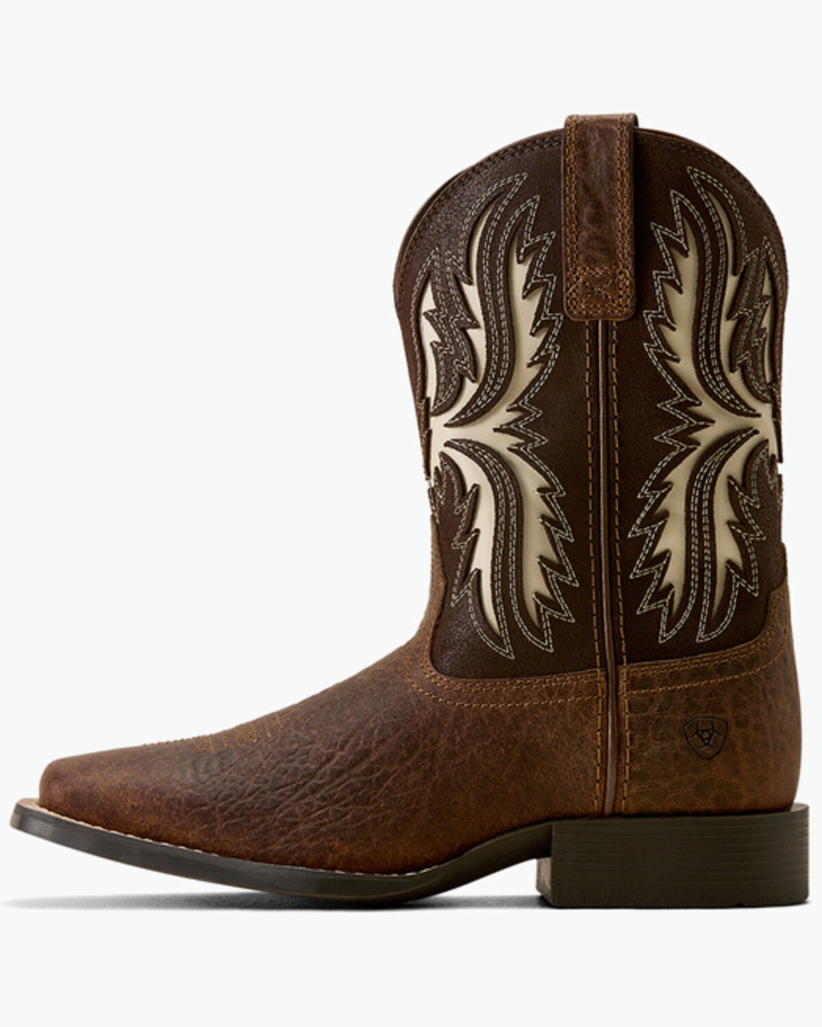Image #2 - Ariat Boys' Driftwood Performance Western Boots - Broad Square Toe, Brown, hi-res