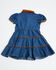 Image #3 - Sugar California Toddler Girls' Faux Suede Fringe Denim Dress, Dark Wash, hi-res