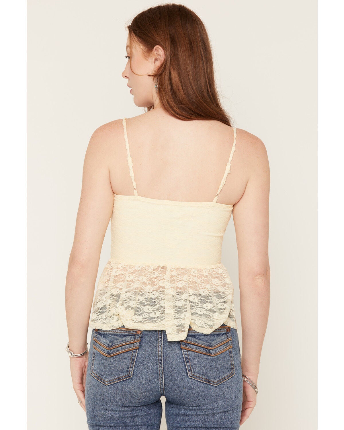 Image #4 - Cleo + Wolf Women's Solid Peplum Tank, Yellow, hi-res