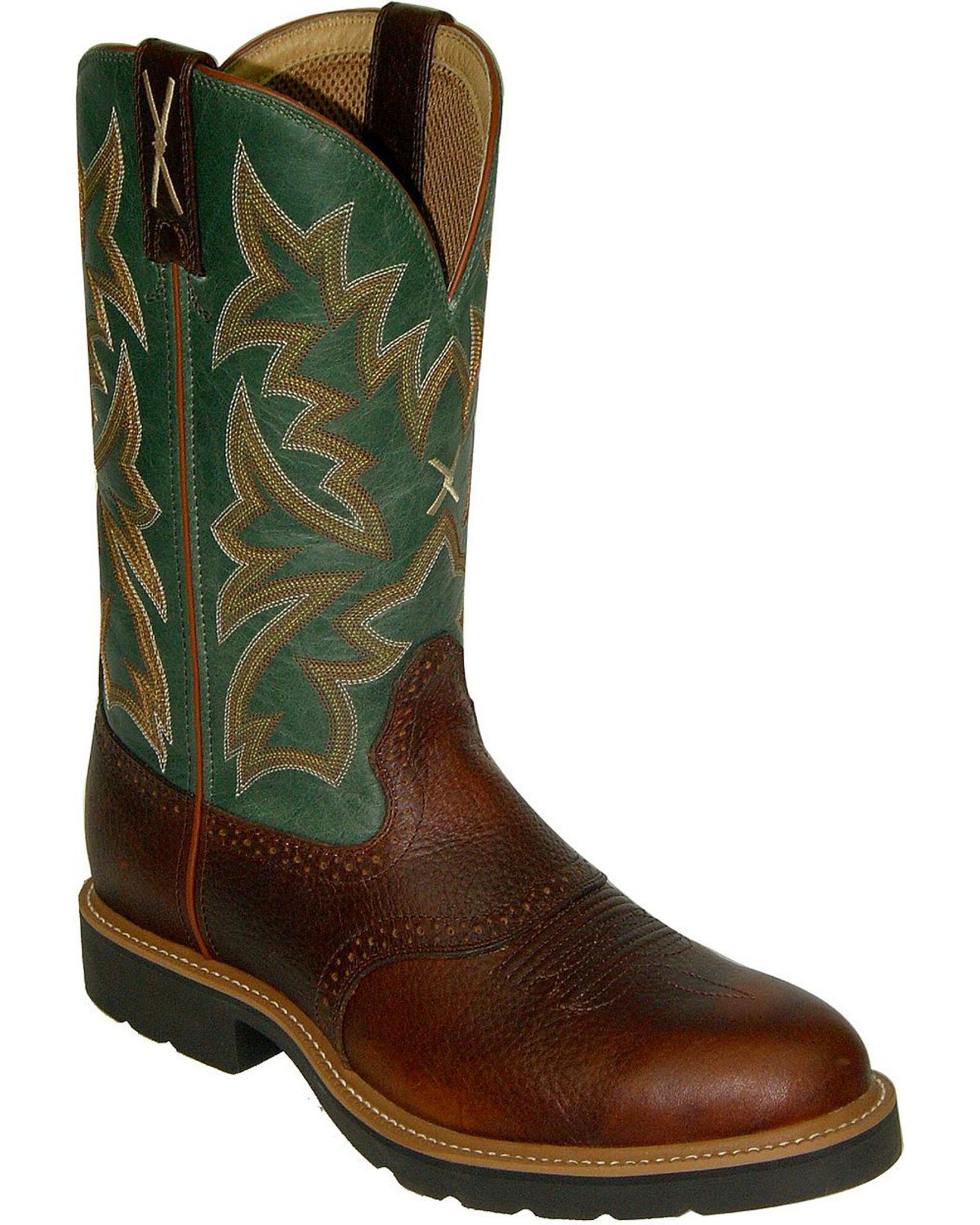Men's pull on hot sale work boots