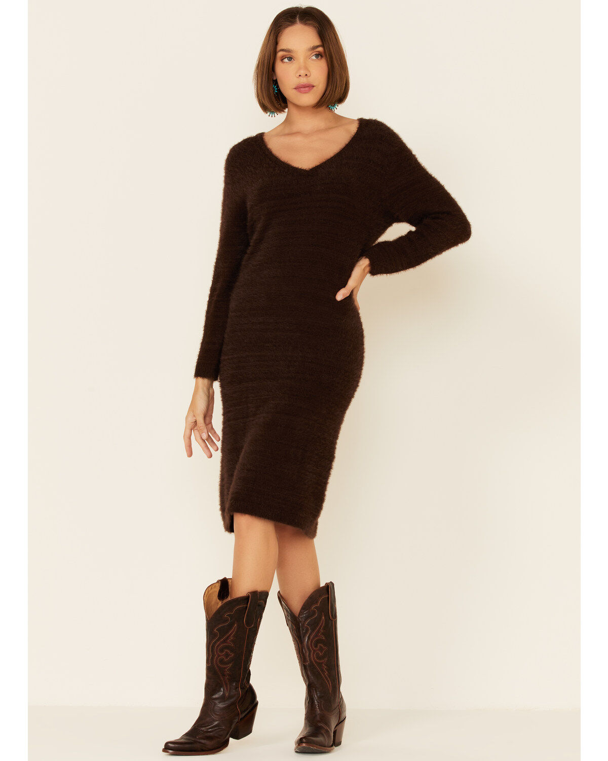 Image #5 - Tasha Polizzi Women's Lexi Midi Dress, Brown, hi-res